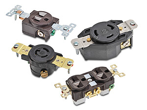 Bryant Electrical Receptacles, locking receptacles, straight blade receptacles