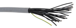 Flexible control cable with black PVC / Nylon insulation