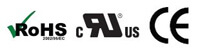 CE, UL, RoHS Approvals
