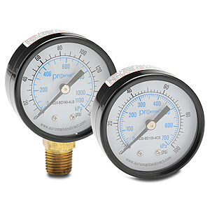 ProSense 2-inch dial pressure gauges,vacuum gauges, air pressure gauges, PSI gauges, water pressure gauges