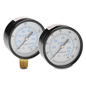 ProSense 2.5-inch dial pressure gauges, vacuum gauges, air pressure gauges, PSI gauges, water pressure gauges