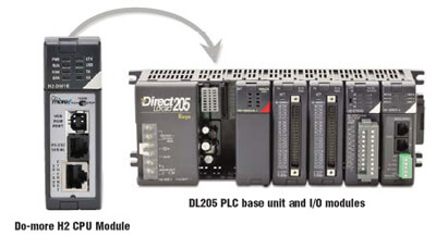 Do-more PLC CPU module: HS Series and DirectLOGIC DL205 base unit