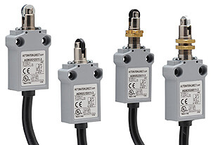 Compact plunger limit switches with roller actuator