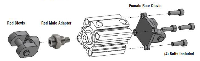 NITRA Metric Compact Pneumatic Cylinders