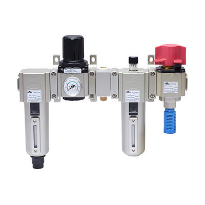 NITRA Modular Assembly Example - Air prep FRL & Air Relief Valve