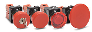 22mm Plastic Push button switches - Mushroom