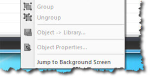jump to background screen