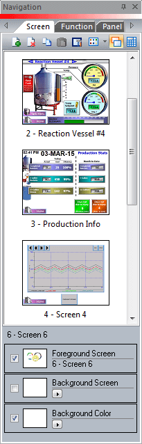 C-more software navigation window