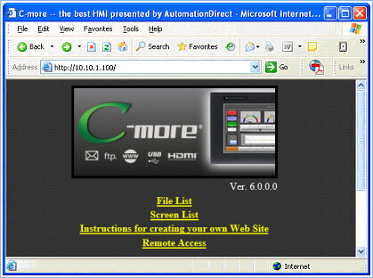 c-more generic home page