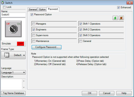 C-more password protection