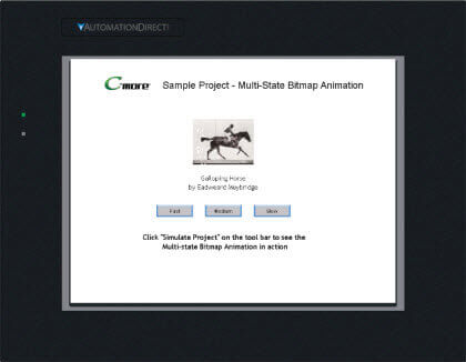 Multi-state bitmap sample project