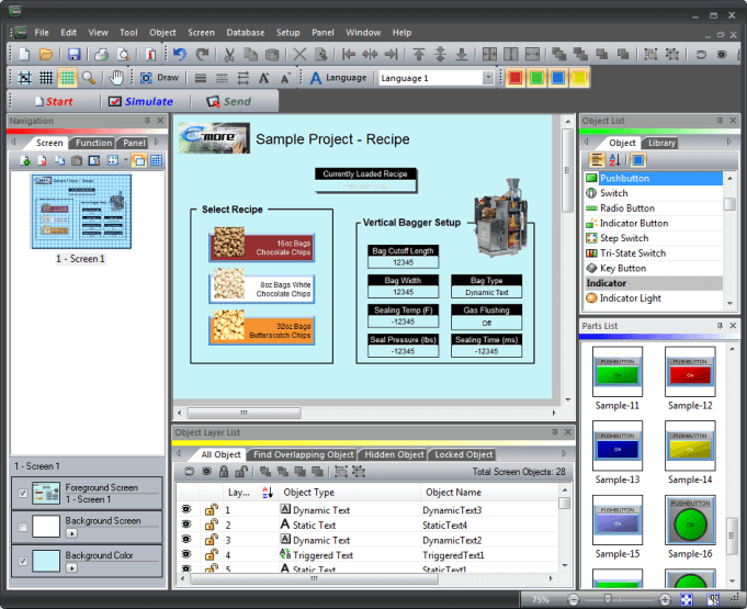 C-more software workspace