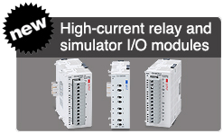 CLICK PLC High-current relay and simulator I/O modules