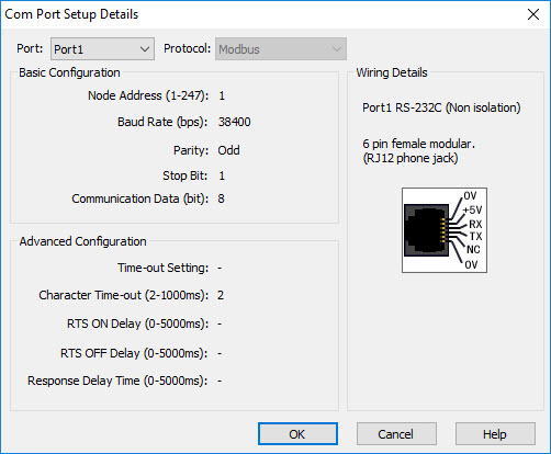 COM Port 2 Setup