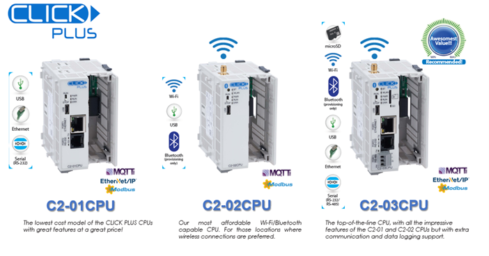 new click plus cpus that are also supported