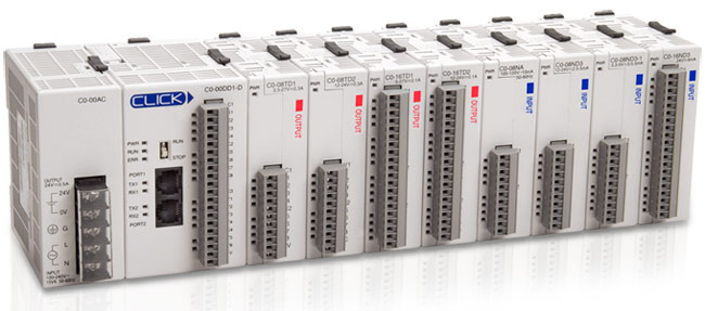 CLICK is an excellent PLC choice for discrete applications