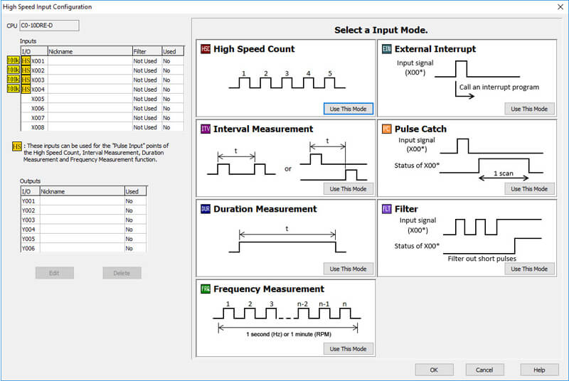 High Speed Counting and Timing on Ethernet CPU models with DC Inputs