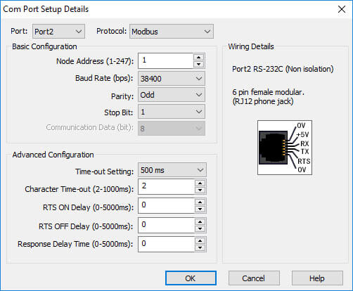 COM Port 2 Setup