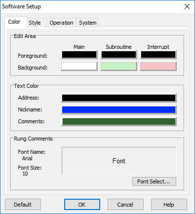 Software Setup: Color