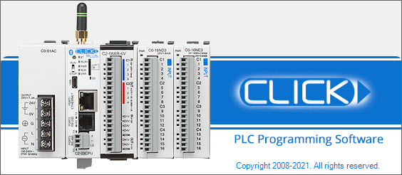 CLICK PLUS Software Splash screen