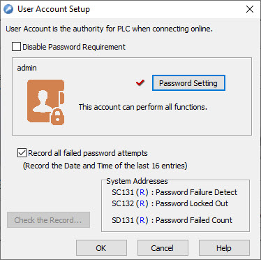 CLICK PLUS User Account Setup