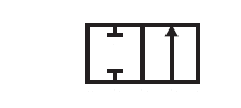 Schematic Symbol for 2 port, 2 position valve