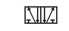 Schematic Symbol for 5 port, 2 position valve