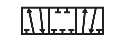 Schematic Symbol for 5 port, 3 position valve