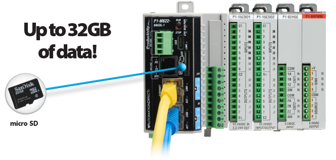 Productivity 1000 PLC with 32GB micro SD card