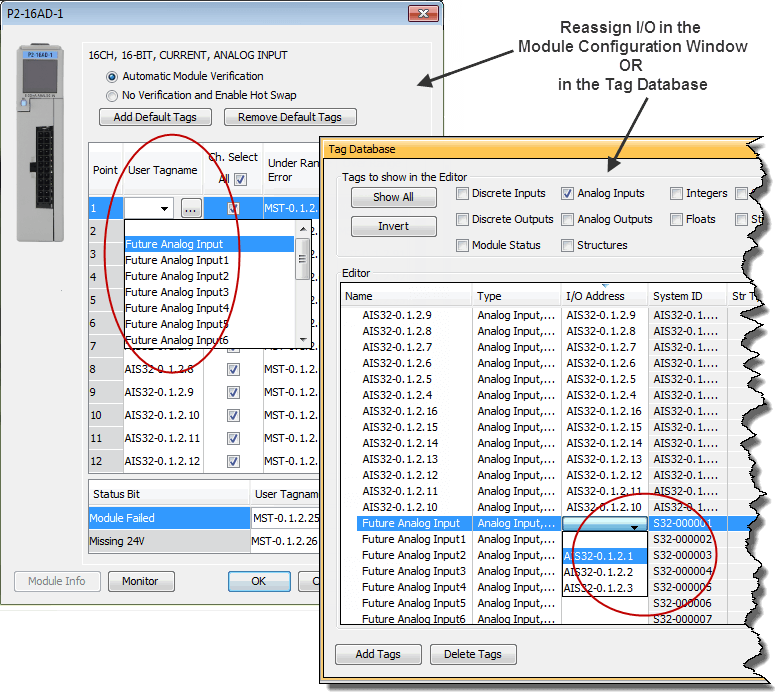 Structure Data Types screen capture with arrows