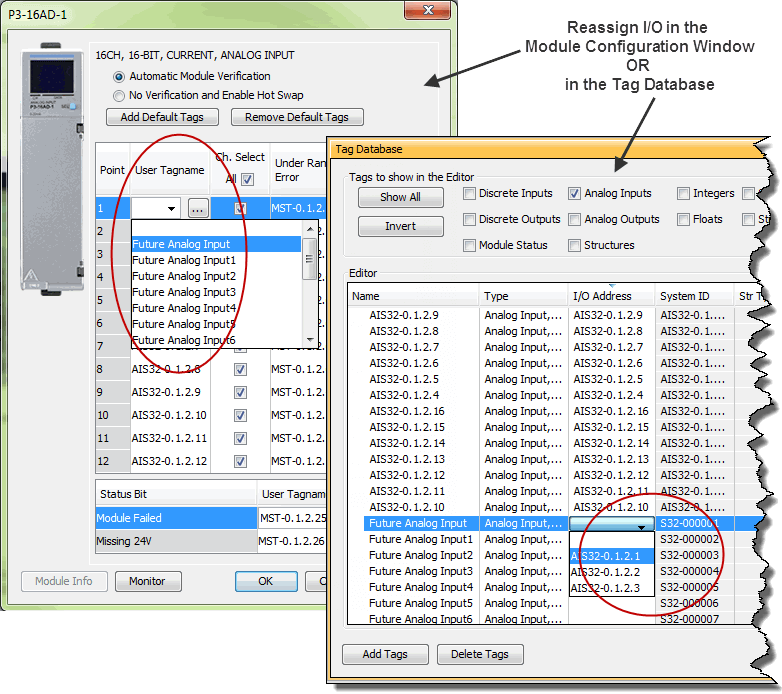 Structure Data Types screen capture with arrows