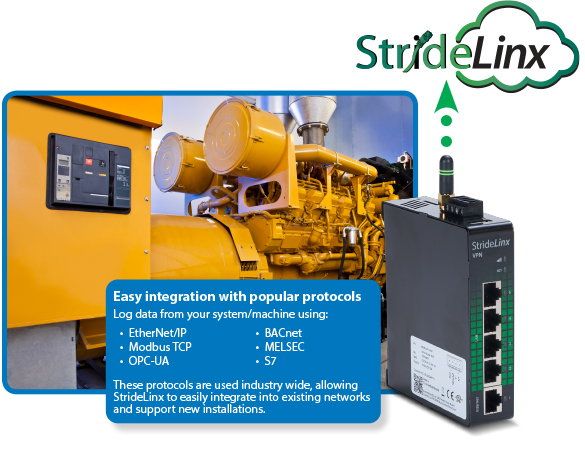 StrideLinx easy data log configuration